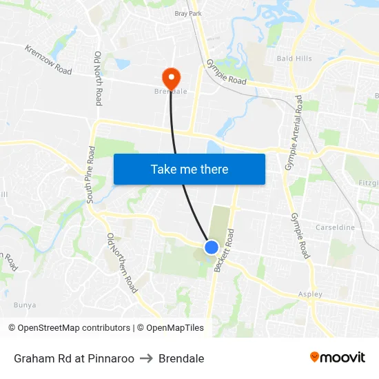 Graham Rd at Pinnaroo to Brendale map