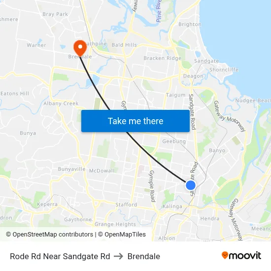 Rode Rd Near Sandgate Rd to Brendale map