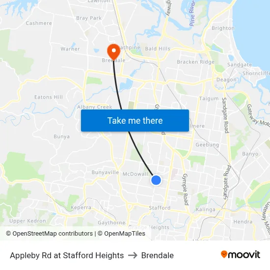 Appleby Rd at Stafford Heights to Brendale map