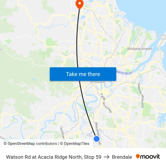 Watson Rd at Acacia Ridge North, Stop 59 to Brendale map