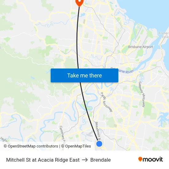 Mitchell St at Acacia Ridge East to Brendale map