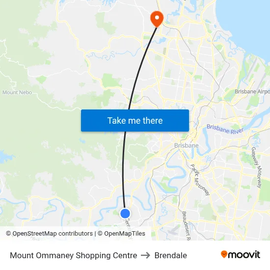 Mount Ommaney Shopping Centre to Brendale map