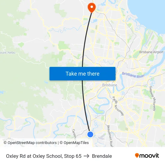 Oxley Rd at Oxley School, Stop 65 to Brendale map