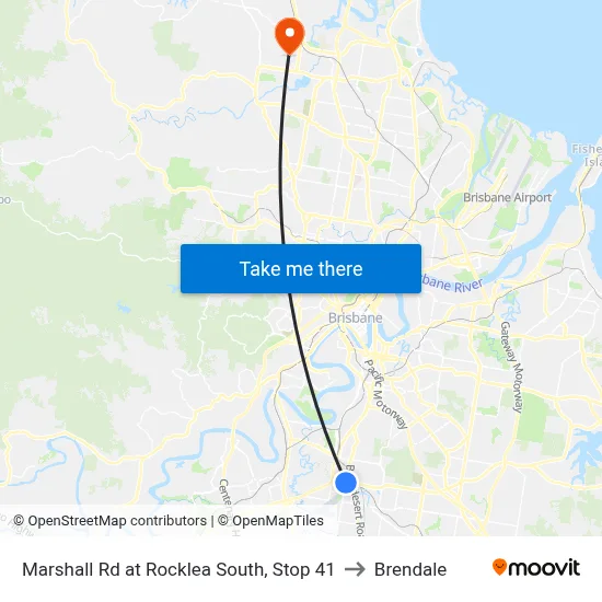 Marshall Rd at Rocklea South, Stop 41 to Brendale map
