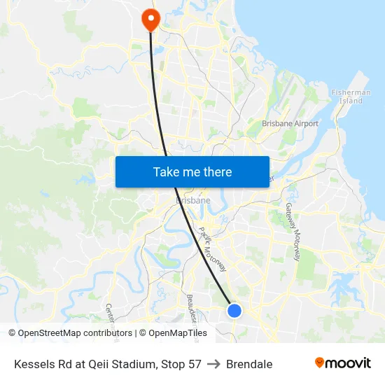 Kessels Rd at Qeii Stadium, Stop 57 to Brendale map