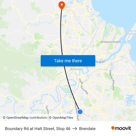 Boundary Rd at Halt Street, Stop 46 to Brendale map