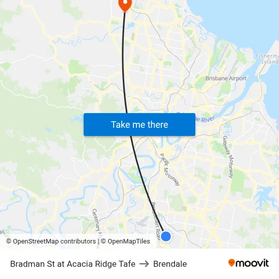 Bradman St at Acacia Ridge Tafe to Brendale map