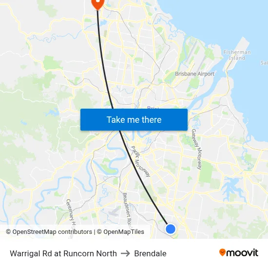 Warrigal Rd at Runcorn North to Brendale map
