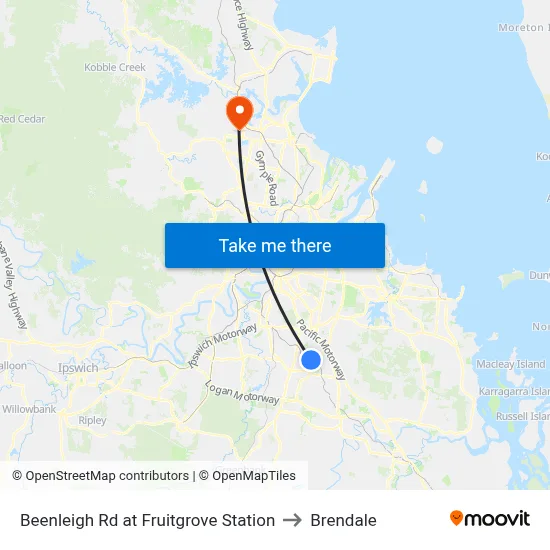 Beenleigh Rd at Fruitgrove Station to Brendale map
