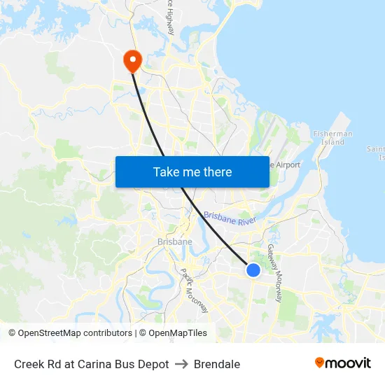 Creek Rd at Carina Bus Depot to Brendale map