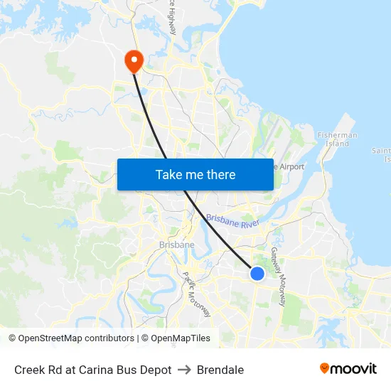 Creek Rd at Carina Bus Depot to Brendale map