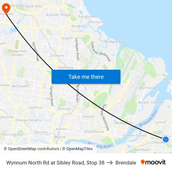 Wynnum North Rd at Sibley Road, Stop 38 to Brendale map