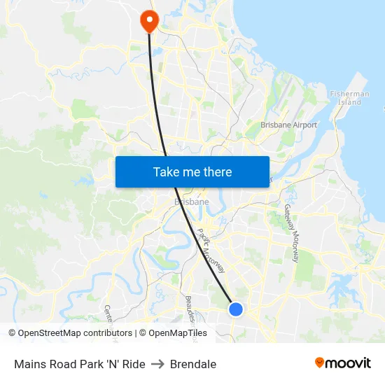 Mains Road Park 'N' Ride to Brendale map
