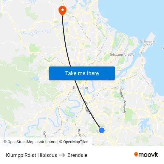 Klumpp Rd at Hibiscus to Brendale map