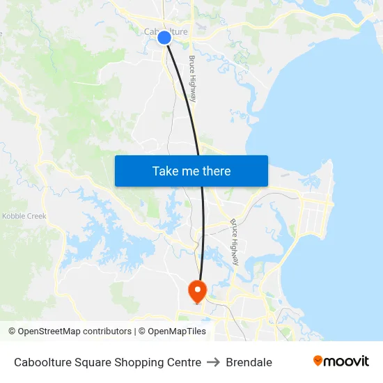 Caboolture Square Shopping Centre to Brendale map