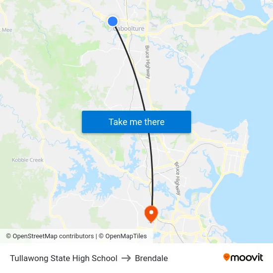 Tullawong State High School to Brendale map
