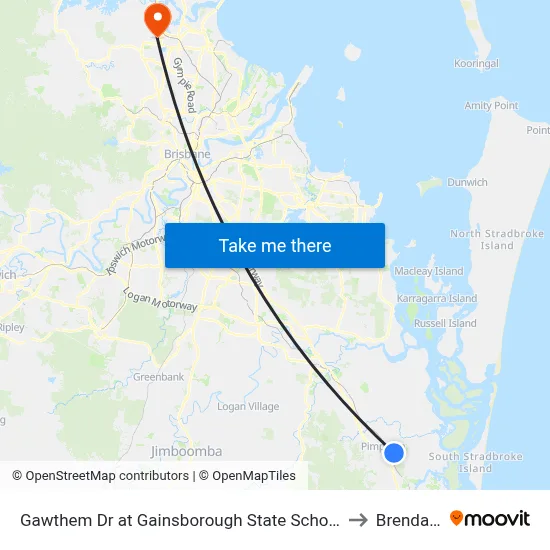 Gawthem Dr at Gainsborough State School to Brendale map