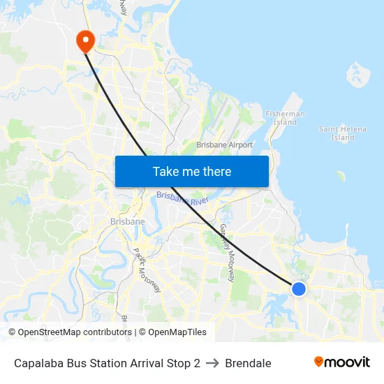 Capalaba Bus Station Arrival Stop 2 to Brendale map