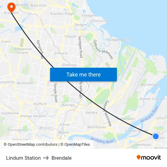 Lindum Station to Brendale map