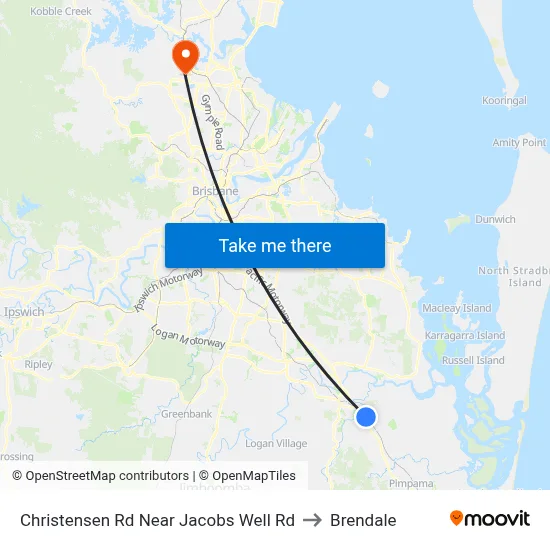 Christensen Rd Near Jacobs Well Rd to Brendale map