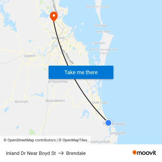Inland Dr Near Boyd St to Brendale map