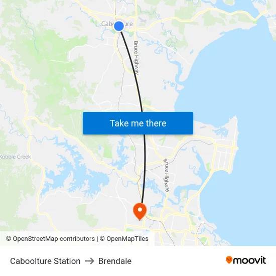 Caboolture Station to Brendale map