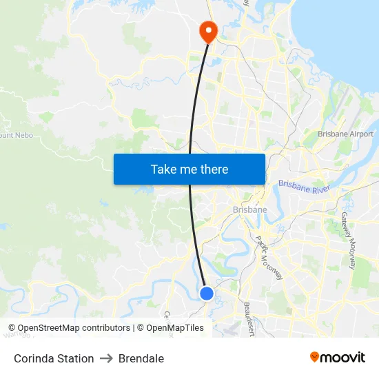 Corinda Station to Brendale map