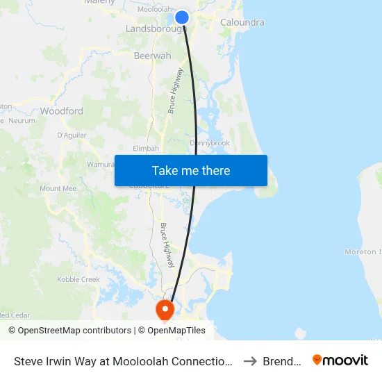 Steve Irwin Way at Mooloolah Connection Rd to Brendale map