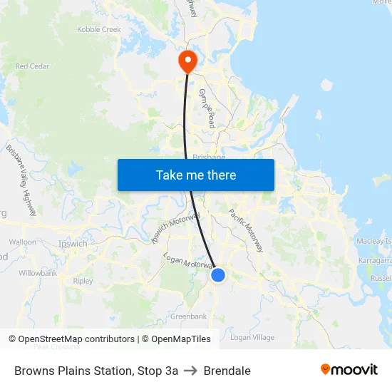 Browns Plains Station, Stop 3a to Brendale map