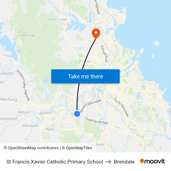 St Francis Xavier Catholic Primary School to Brendale map