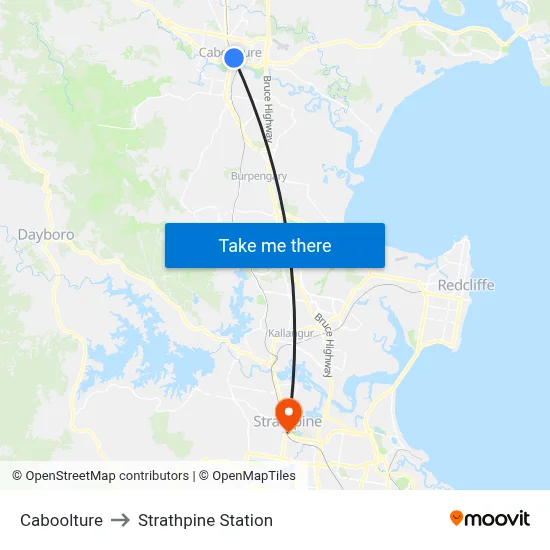 Caboolture to Strathpine Station map