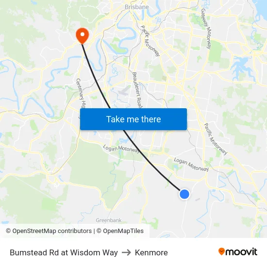 Bumstead Rd at Wisdom Way to Kenmore map