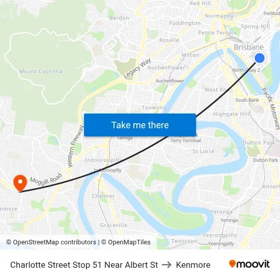 Charlotte Street Stop 51 Near Albert St to Kenmore map