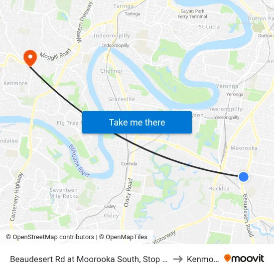 Beaudesert Rd at Moorooka South, Stop 38 to Kenmore map
