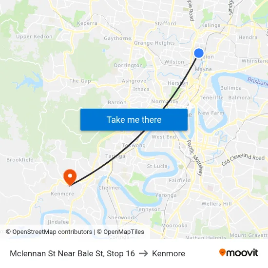 Mclennan St Near Bale St, Stop 16 to Kenmore map