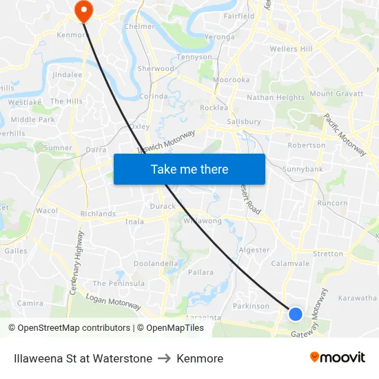 Illaweena St at Waterstone to Kenmore map