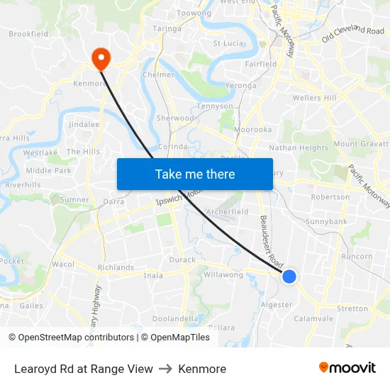 Learoyd Rd at Range View to Kenmore map