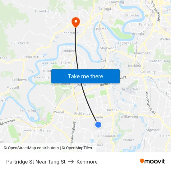 Partridge St Near Tang St to Kenmore map