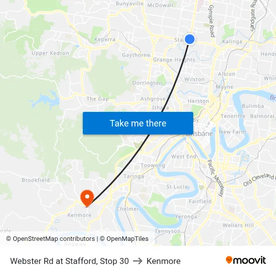Webster Rd at Stafford, Stop 30 to Kenmore map