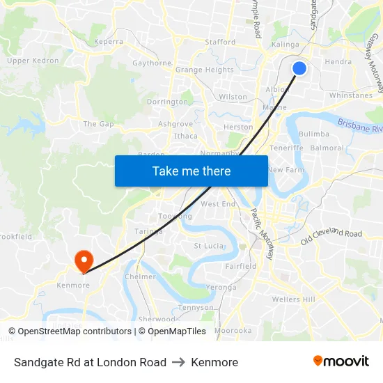 Sandgate Rd at London Road to Kenmore map