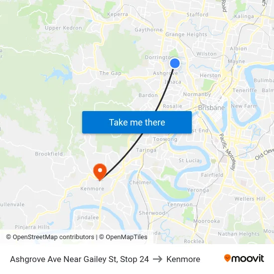 Ashgrove Ave Near Gailey St, Stop 24 to Kenmore map