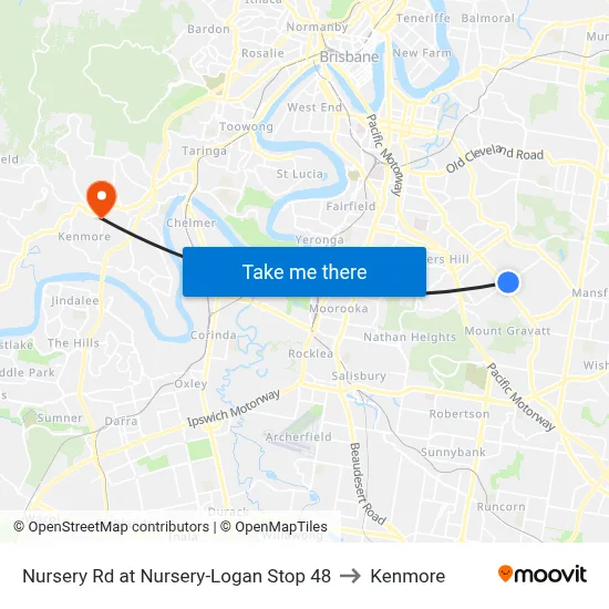 Nursery Rd at Nursery-Logan Stop 48 to Kenmore map