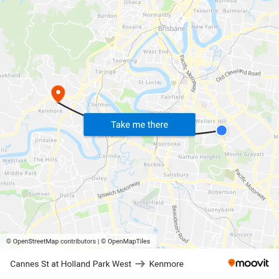 Cannes St at Holland Park West to Kenmore map