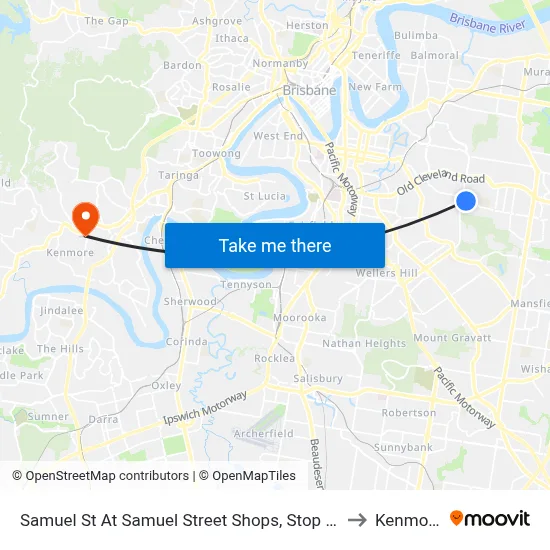 Samuel St At Samuel Street Shops, Stop 41 to Kenmore map