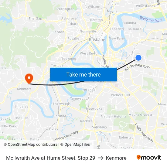 Mcilwraith Ave at Hume Street, Stop 29 to Kenmore map