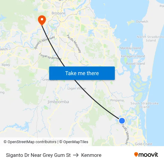 Siganto Dr Near Grey Gum St to Kenmore map