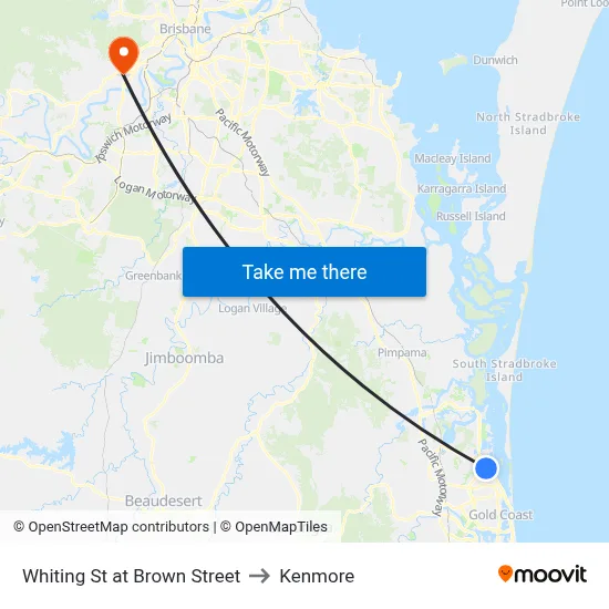 Whiting St at Brown Street to Kenmore map