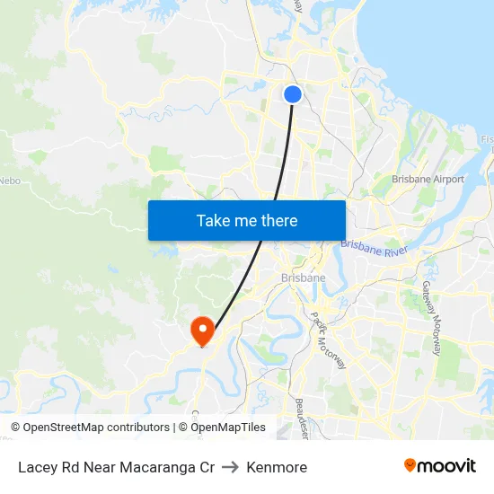 Lacey Rd Near Macaranga Cr to Kenmore map