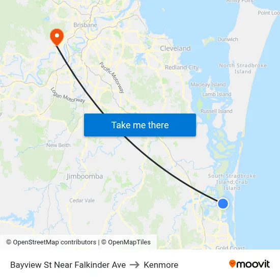 Bayview St Near Falkinder Ave to Kenmore map