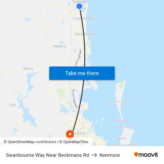 Swanbourne Way Near Beckmans Rd to Kenmore map